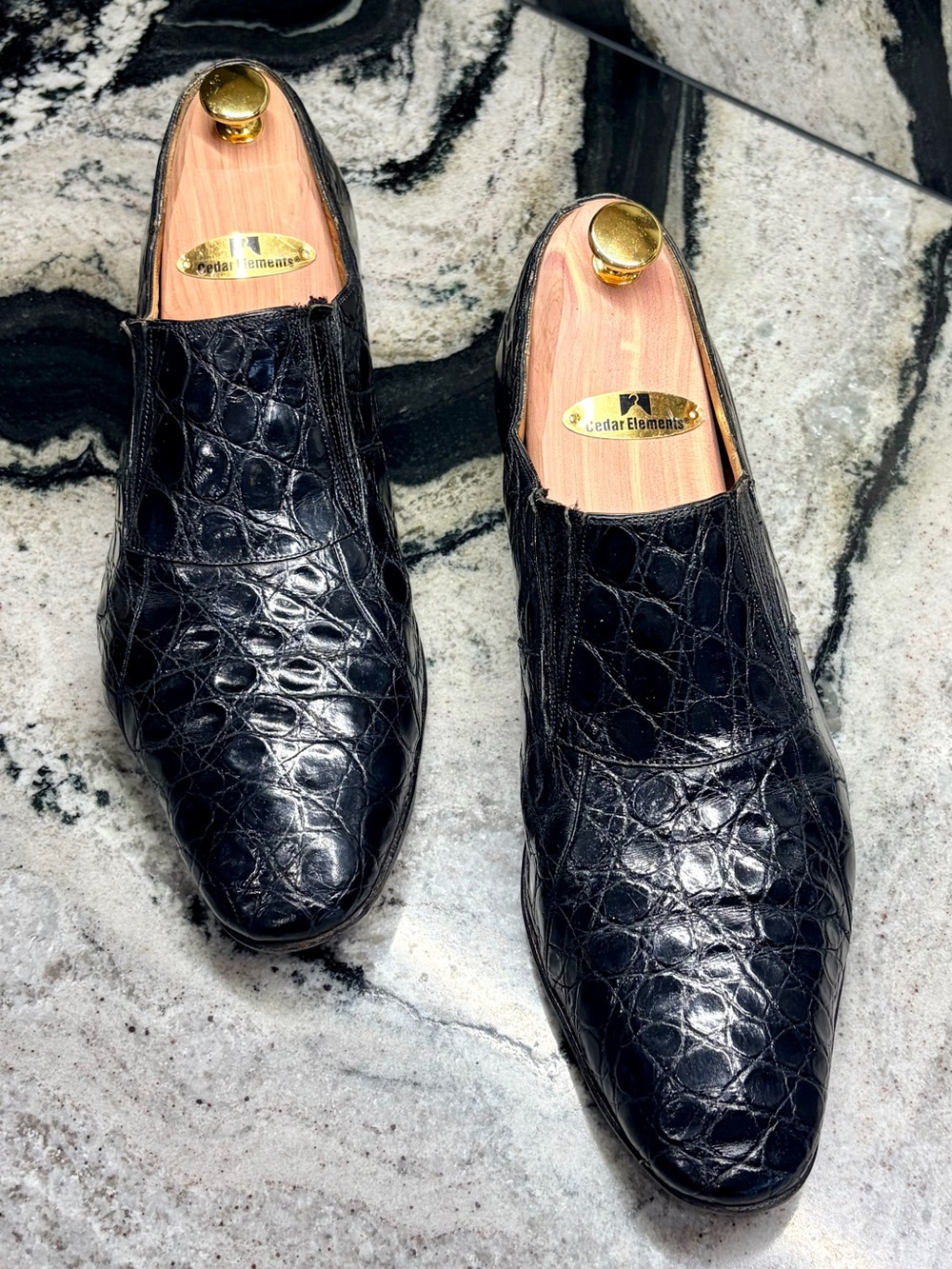 Traversi by Mattei Made in Italy Exotic Leather Chelsea Slip-On Shoes Men’s US11